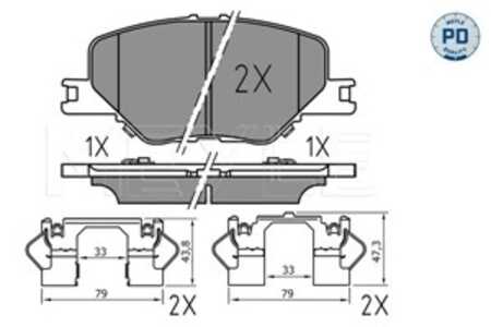 Bromsbeläggsats, Framaxel, opel,vauxhall, 84 12 4408, 84124408