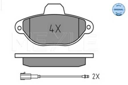 Bromsbeläggsats, Framaxel, fiat 500, ford ka, 1559698, 1669578, 1675620, 1731172, 1736940, 1778385, 77364635, 77365306, 7736581