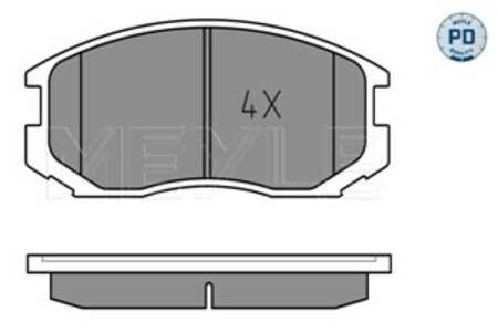 Bromsbeläggsats, Framaxel, daihatsu,mitsubishi, 04465-B4020, 04465-B4030, 04465-B4050, 04491-87401, DBP511114, MB366288, MB3778