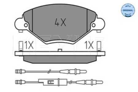 Bromsbeläggsats, Framaxel, citroën c5 i, c5 ii, c5 break i, c5 break ii, c5 skåp / kombi, 16 114 564 80, 16 172 571 80, 4252.15