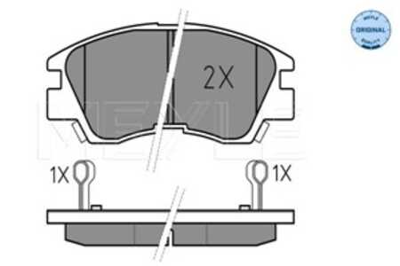 Bromsbeläggsats, Framaxel, mitsubishi, MB500813, MB500814, MB500815, MB500816, MB500819, MB597721, MR162523, MR162524, MR389523