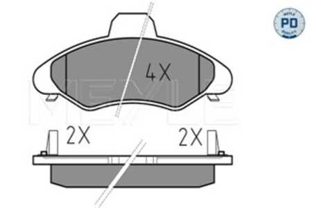 Bromsbeläggsats, Framaxel, ford, 1 015 598, 1 048 308, 1 048 309, 1 048 310, 1 121 667, 1 130 753, 6 180 371, 6 500 952, 6 500 