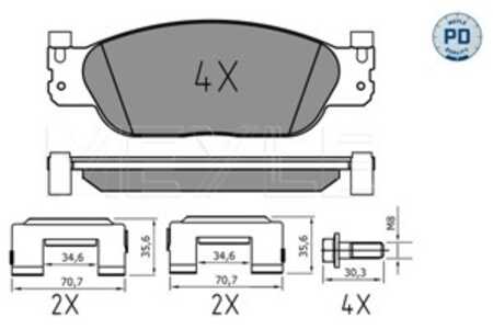 Bromsbeläggsats, Framaxel, jaguar s-type ii, XR812435, XR813324, XR858178