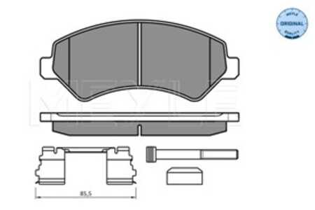 Bromsbeläggsats, Framaxel, citroën,fiat,opel,peugeot, 16 078 789 80, 16 12 433 780, 16 124 337 80, 16 23 842 680, 16 238 426 80