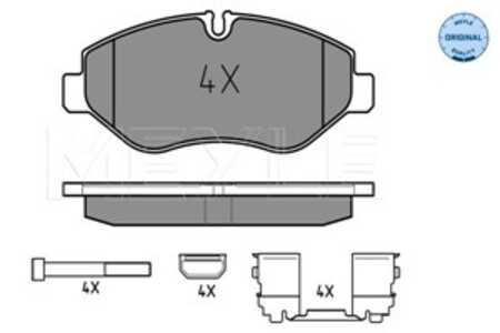 Bromsbeläggsats, Framaxel, iveco, 42555881, 42561355, 4257 6975, 5 0005 5563, 5801268962, 5801268964