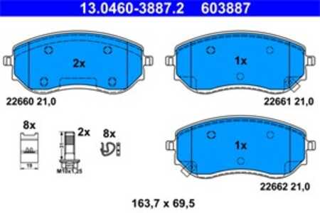 Bromsbeläggsats, Framaxel, mercedes-benz x-klass [470], x-klass flak/chassi [470], nissan np300 navara pick-up, 470 420 53 00, 