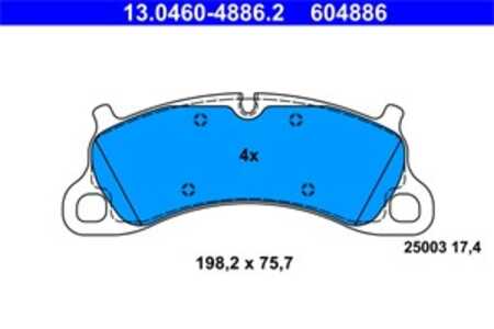 Bromsbeläggsats, Framaxel, porsche 911, 911 cabriolet, 911 targa, 991 351 949 02