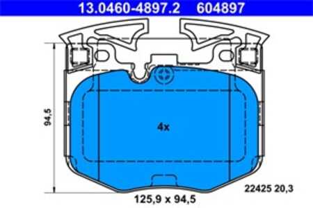 Bromsbeläggsats, Framaxel, bmw,toyota, 04465-WAA01, 34 11 6 874 430, 34 11 6 880 734, 34 11 6 888 457, 34 11 6 889 570