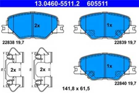 Bromsbeläggsats, Framaxel, opel,vauxhall, 84124408