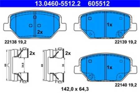 Bromsbeläggsats, Framaxel, opel,vauxhall, 84120877