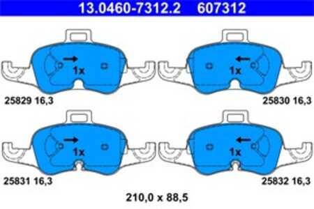 Bromsbeläggsats, Framaxel, audi tt, tt roadster, 8S0 698 151 A, 8S0 698 151 B, 8S0 698 151