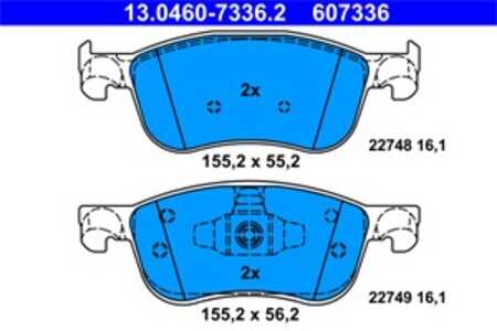 Bromsbeläggsats, Framaxel, ford fiesta vii, fiesta van vii, 2095160, 2279460, KTH1BC-2K021-AB