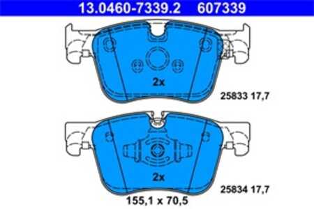 Bromsbeläggsats, Framaxel, citroën,ds,opel,peugeot,toyota,vauxhall, 16 231 623 80, 16 369 254 80, 16 781 684 80, 93487177, 9552