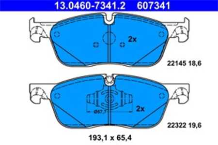 Bromsbeläggsats, Framaxel, jaguar f-pace, xe, xf ii, xf sportbrake, land rover range rover velar, LR090689, T4N 13434, T4N 9760