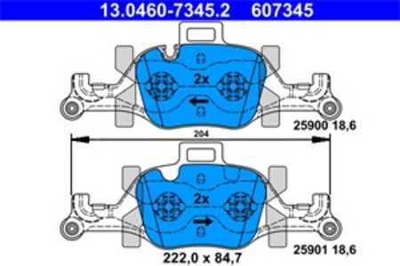 Bromsbeläggsats, Framaxel, bmw, 34 10 6 898 192, 34 11 6 875 396, 34 11 6 875 397, 34 11 6 883 469, 34 11 6 883 470