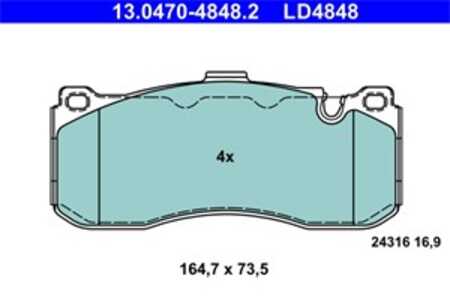 Bromsbeläggsats, Framaxel, bmw, 34 11 6 786 044