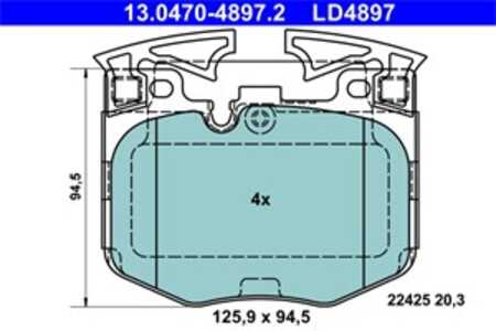 Bromsbeläggsats, Framaxel, bmw,toyota, 04465-WAA01, 34 11 6 874 430, 34 11 6 880 734, 34 11 6 888 457, 34 11 6 889 570