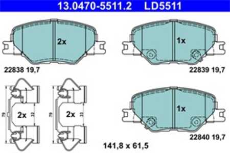 Bromsbeläggsats, Framaxel, opel,vauxhall, 84124408