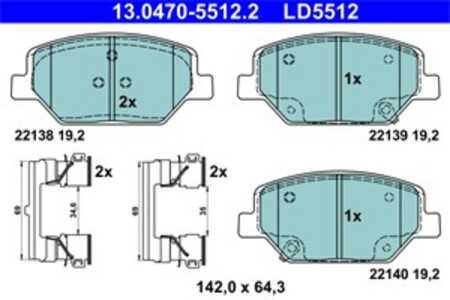 Bromsbeläggsats, Framaxel, opel,vauxhall, 84120877