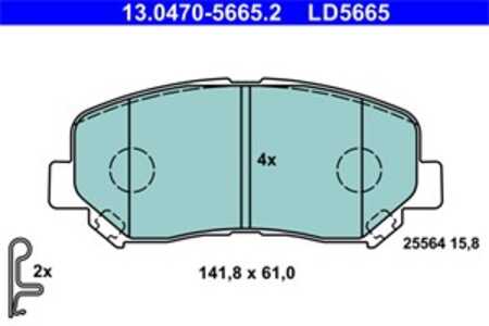 Bromsbeläggsats, Framaxel, mazda cx-5, cx-5 van, K0Y1-33-23Z, K0Y1-33-28Z, K0Y1-33-28ZA, KDY9-33-28Z