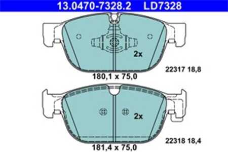 Bromsbeläggsats, Framaxel, volvo s60 iii, s90 ii, v60 ii, v90 kombi ii, xc40, xc60 ii, xc90 ii, 31445975, 31445976, 31476722, 3