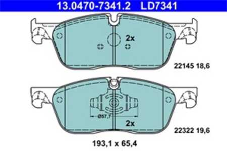 Bromsbeläggsats, Framaxel, jaguar f-pace, xe, xf ii, xf sportbrake, land rover range rover velar, LR090689, T4N 13434, T4N 9760