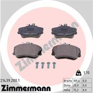 Bromsbeläggsats, Framaxel, mercedes-benz c-klass [w202], c-klass t-model [s202], 002 420 2120 05, 002 420 2120, 002 420 2220 05