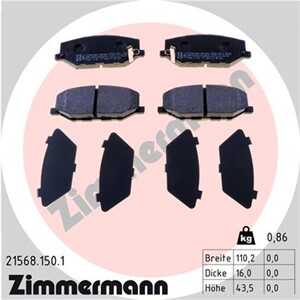 Bromsbeläggsats, Framaxel, suzuki jimny terrängbil täckt, 55810-78R00