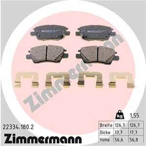 Bromsbeläggsats, Framaxel, opel ampera-e, 23286272, 84152472