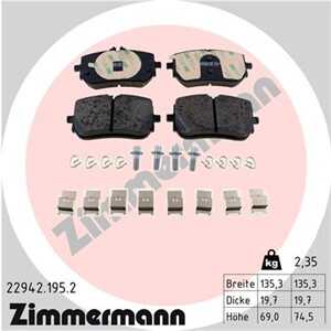 Bromsbeläggsats, Framaxel, mercedes-benz, 000 420 7100, 000 420 7300, A 000 420 7100, A 000 420 7300