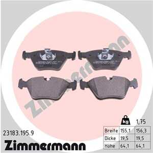 Bromsbeläggsats, Framaxel, bmw 3 [e46], 3 cabriolet [e46], 3 coupé [e46], 3 touring [e46], x3 [e83], z4 coupé [e86], z4 roadste