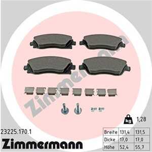 Bromsbeläggsats, Framaxel, opel,vauxhall, 1605081, 1605092, 1605964, 1605974, 9200108, 93172261, 93184269