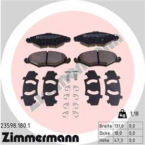 Bromsbeläggsats, Framaxel, citroën xsara, peugeot 206 halvkombi, 206 sedan, 206 sw, 206+, 306, 306 cabriolet, 425228, 4253 02, 