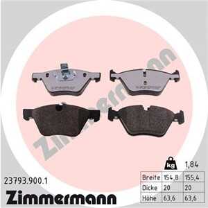 Bromsbeläggsats, Framaxel, bmw 5 [e60], 5 touring [e61], 3411 2 339 267, 3411 2 339 268, 3411 6 763 617, 3411 6 763 618