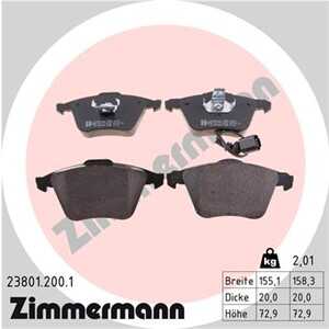 Bromsbeläggsats, Framaxel, audi,seat,skoda,vw, 1K0 698 151 B