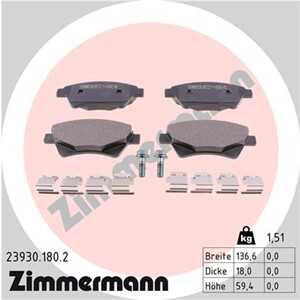 Bromsbeläggsats, Framaxel, renault, 4106 087 13R, 7701 206 044, 7701 207 184, 7701 207 672, 7701 208 122, 7701 209 444, 7701 20