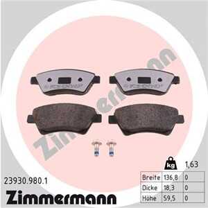 Bromsbeläggsats, Framaxel, renault, 4106 087 13R, 7701 206 044, 7701 207 184, 7701 207 672, 7701 208 122, 7701 209 444, 7701 20