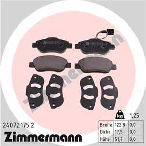 Bromsbeläggsats, Framaxel, fiat 500, 500 c, ford ka, 1 559 697, 77364636, 9S512K021A