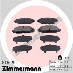 Bromsbeläggsats, Framaxel, subaru trezia, toyota auris, rav 4 iii, urban cruiser, verso s, yaris, 04465-02220, 04465-02240, 044