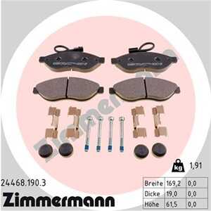 Bromsbeläggsats, Framaxel, citroën,fiat,peugeot, 1612433880, 1612433980, 425357, 425358, 425462, 71773146, 77364160, 77366019, 