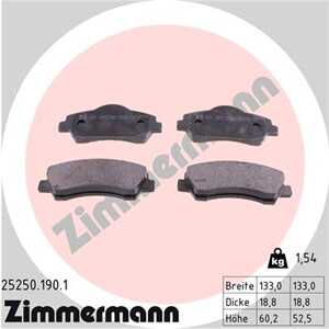 Bromsbeläggsats, Framaxel, citroën c4 cactus, c-elysee, peugeot 301, 308 ii, 308 sw ii, 16 086 913 80, 16 106 992 80