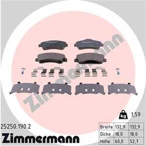 Bromsbeläggsats, Framaxel, citroën c4 cactus, c-elysee, peugeot 301, 16 086 913 80, 16 106 992 80