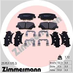 Bromsbeläggsats, Framaxel, hyundai nexo, santa fé iii, kia carens iv, 58101-M5A10