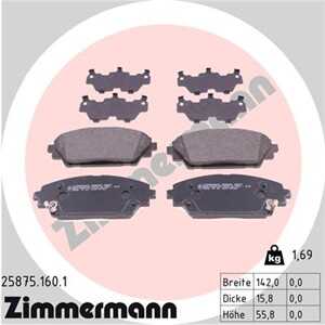 Bromsbeläggsats, Framaxel, mazda 3, 3 sedan, cx-3, cx-30, B4Y0-33-28ZB, B6YS-33-28ZA, BHY1-33-28ZA, DFY5-33-28Z