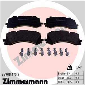 Bromsbeläggsats, Framaxel, audi a6 c8, a6 c8 avant, a7 sportback, a8 d5, q7, q8, vw touareg, 4M0 698 151 AH, 4M0 698 151 AL, 4M