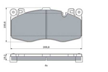 Bromsbeläggsats, Framaxel, bmw x5 [f15, f85], x6 [f16, f86], 34 11 7 852 969