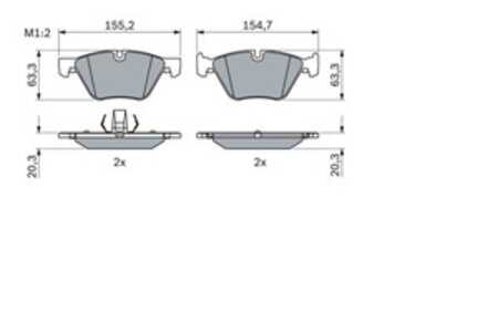 Bromsbeläggsats, Framaxel, bmw 1-serie cabriolet [e88], 1-serie coupé [e82], 34 11 2 288 876, 34 11 2 288 878, 34 11 2 288 879,