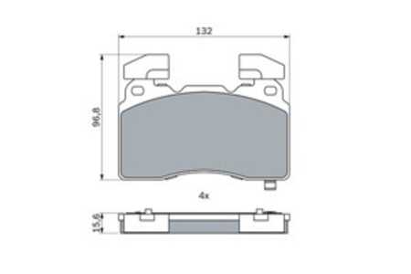 Bromsbeläggsats, Framaxel, cadillac,chevrolet,opel,vauxhall, 23 441 307