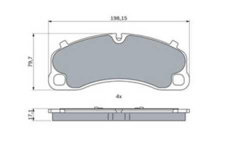 Bromsbeläggsats, Framaxel, porsche 911, cayman, 991 351 947 82