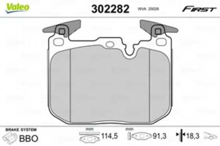 Bromsbeläggsats, Framaxel, bmw, 34 11 2 284 969, 34 11 6 857 968, 34 11 6 859 282, 34 11 6 865 460, 34 11 6 876 641, 34 11 6 87